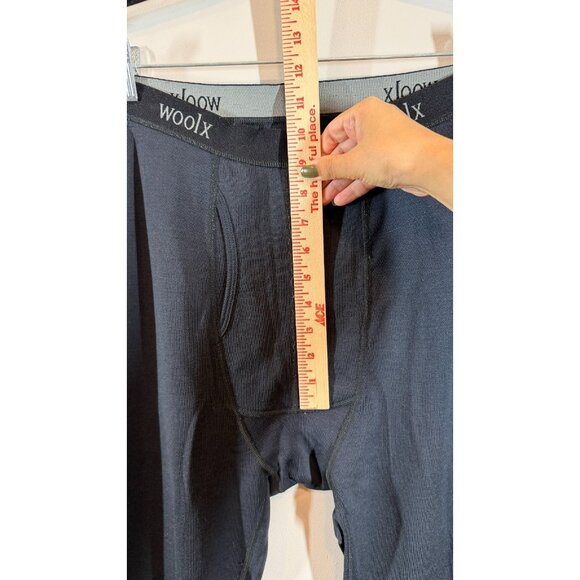Woolx Men's Large Black 100% Merino Wool Thermal Base Layer Leggings - Picture 6 of 9